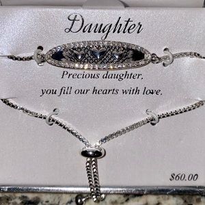 Fine Silver Plated DAUGHTER Adjustable Bracelet